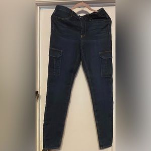 Blue cargo jeans